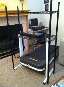 another shot of the test-ready treadmill desk