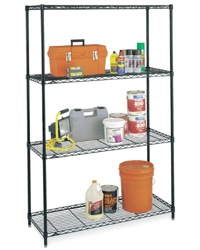 the wire shelving unit that I used for the initial prototype